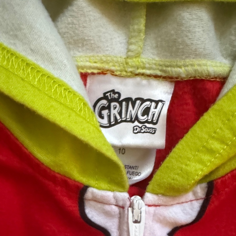 Kids Grinch Xmas PJ onesie - Picture 3 of 4